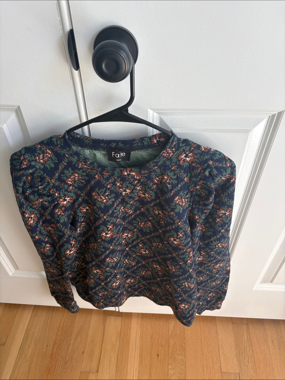 Fate Jacquard Fabric Puff Sleeve Floral top